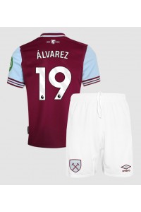 West Ham United Edson Alvarez #19 Babyklær Hjemme Fotballdrakt til barn 2024-25 Korte ermer (+ Korte bukser)